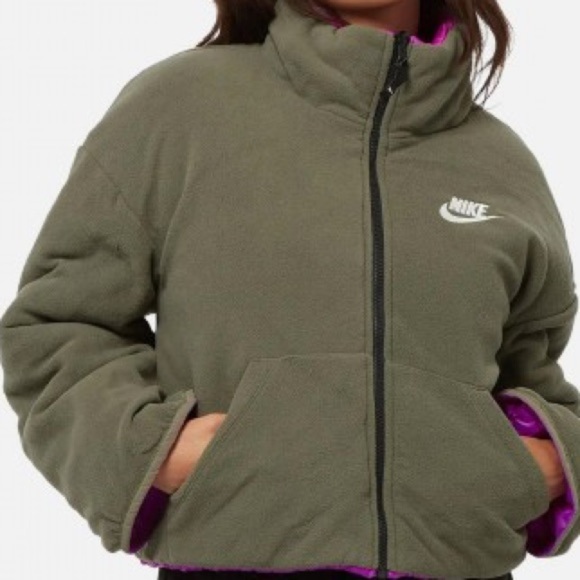 Nike SPORTSWEAR THERMA-FIT REPEL REVERSIBLE JACKET DQ6864-551 VIVID PURPLE/OLIVE - Picture 5 of 8